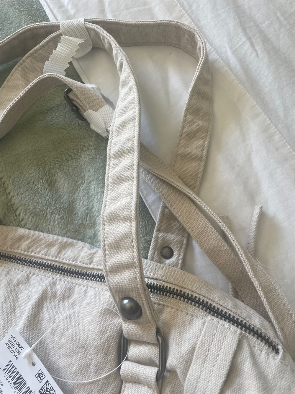 American Eagle Outfitters Y2K Collection Beige Canvas Tote Bag - Picture 7 of 9
